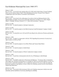 East Kildonan Municipal By-Laws 1960-1971 - Miles MacDonell ...