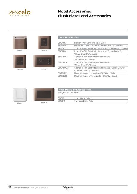 Wiring Accessories Catalogue 2009-2010 - Schneider Electric