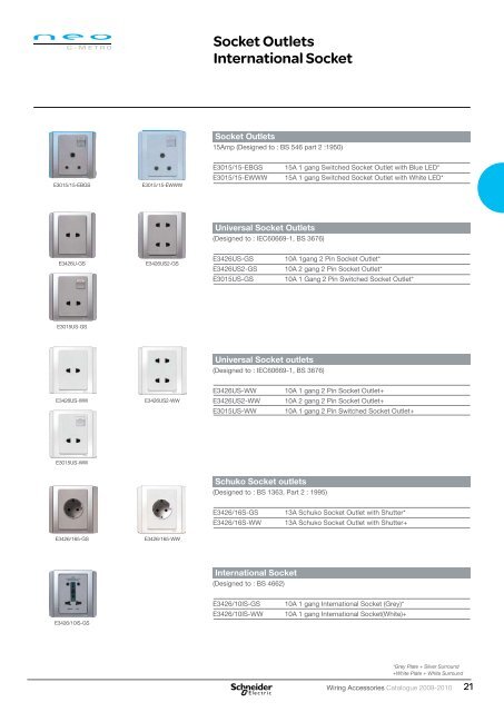 Wiring Accessories Catalogue 2009-2010 - Schneider Electric