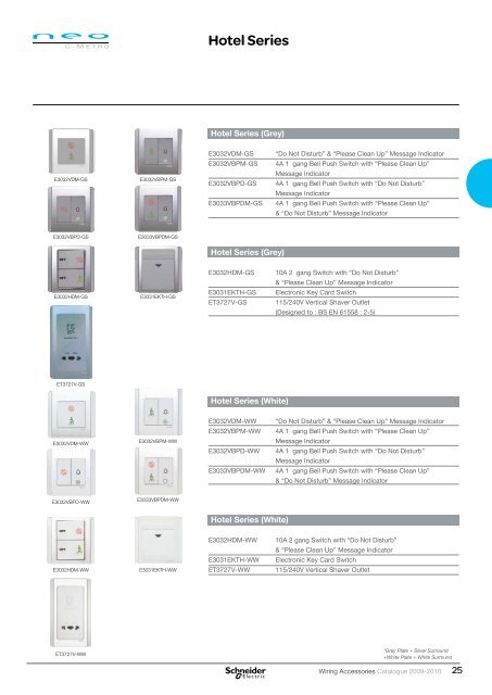 Wiring Accessories Catalogue 2009-2010 - Schneider Electric