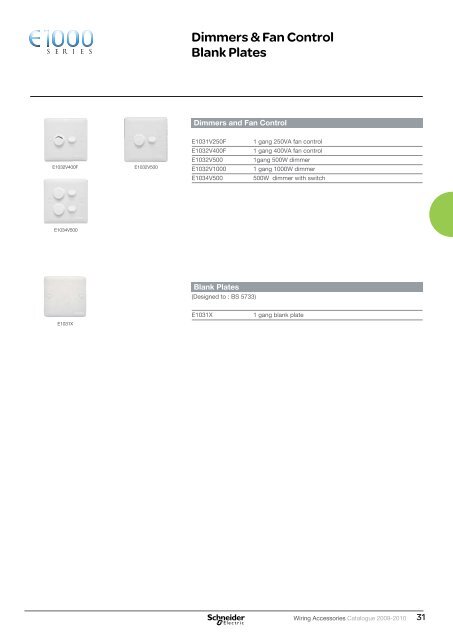 Wiring Accessories Catalogue 2009-2010 - Schneider Electric