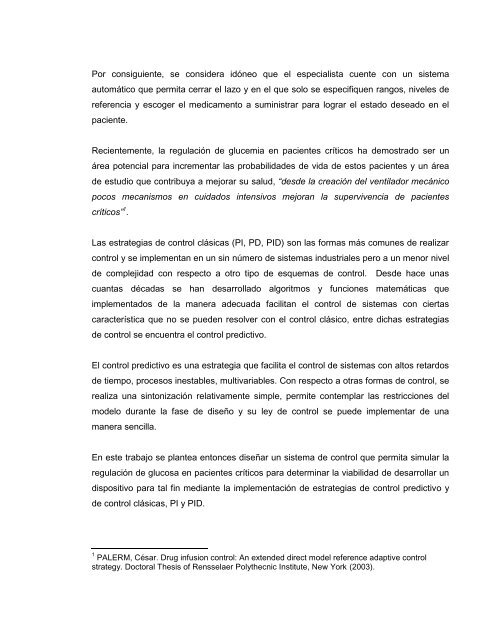 control en lazo cerrado del nivel de glucosa en pacientes críticos