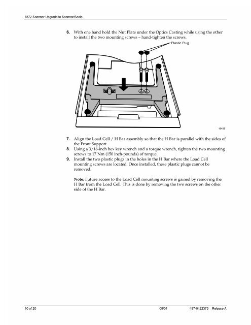 7872 Scanner Upgrade to Scanner/Scale