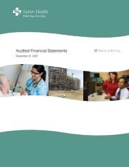 Audited Financial Statements - Sutter Health