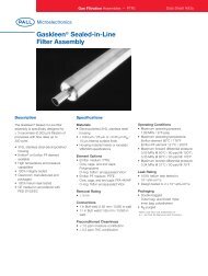 GaskleenÂ® Sealed-In-Line Filter Assembly - Pall Corporation (PLL)
