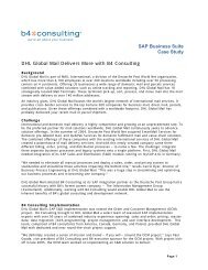 SAP Business Suite Case Study DHL Global Mail ... - B4 Consulting