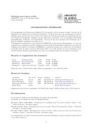 INFORMATIONS GÉNÉRALES Horaires et organisation des ...