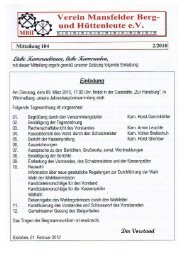 Nr.104 (2/2010) - Verein Mansfelder Berg- und HÃ¼ttenleute eV