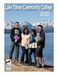 View the 2010-2011 Catalog (4 MB) - Lake Tahoe Community College
