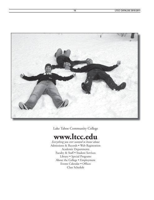 View the 2010-2011 Catalog (4 MB) - Lake Tahoe Community College