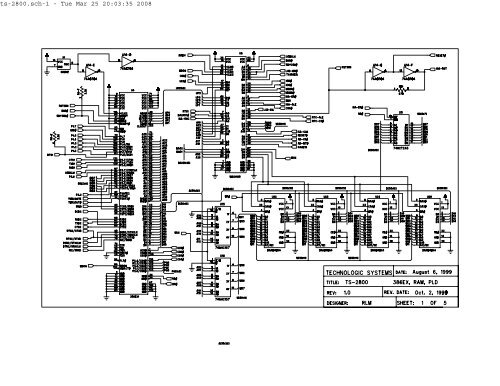 TS-2800 Single Board Computer Schematic