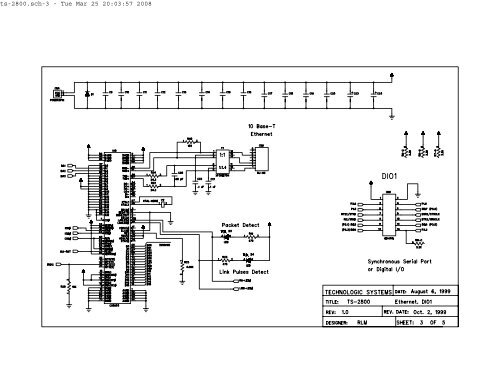 TS-2800 Single Board Computer Schematic