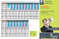 Fahrplan- änderung