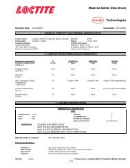 Loctite 242 MSDS Sheet - A-Dec