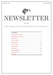4he -athematics - New Zealand Mathematical Society