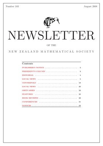 4he -athematics - New Zealand Mathematical Society