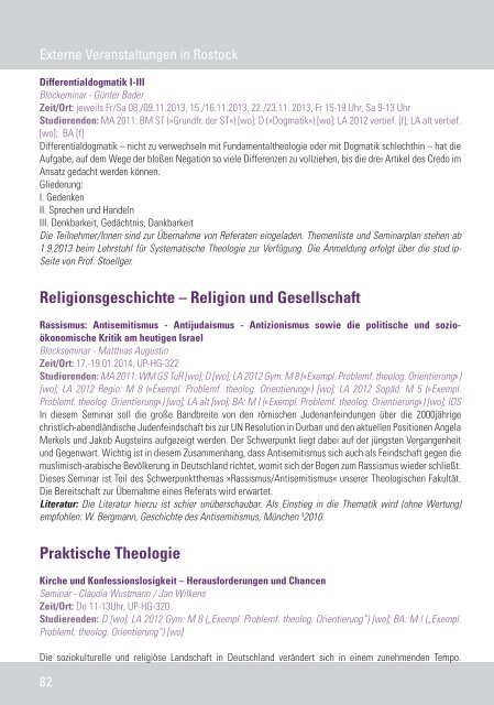 Kommentiertes Vorlesungsverzeichnis WS 2013/14 - Theologischen ...