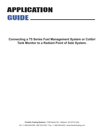 T5 To Radiant Bulletin - Franklin Fueling Systems