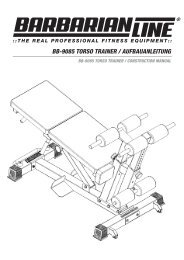 BB-9085 TORSO TRAINER / AUFBAUANLEITUNG - Barbarian Line