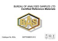 Certified Reference Materials - Bureau of Analysed Samples Ltd ...