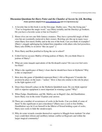 Harry potter essay topics