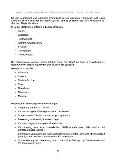 Nährstoffe und Ihre Bedeutung in der Cellsymbiosistherapie nach Dr ...