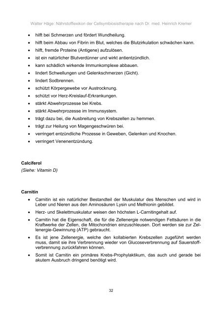 Nährstoffe und Ihre Bedeutung in der Cellsymbiosistherapie nach Dr ...