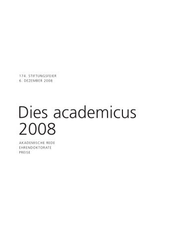 Broschüre Dies academicus 2008 - Dies academicus - Universität ...