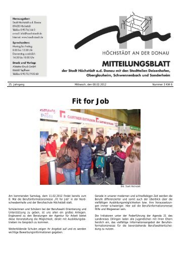 Fit for Job - Verwaltungsgemeinschaft Höchstädt ad Donau