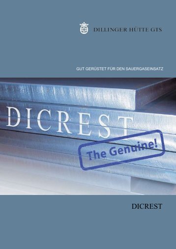 Gut gerüstet für den Sauergaseinsatz - DICREST - Dillinger Hütte GTS