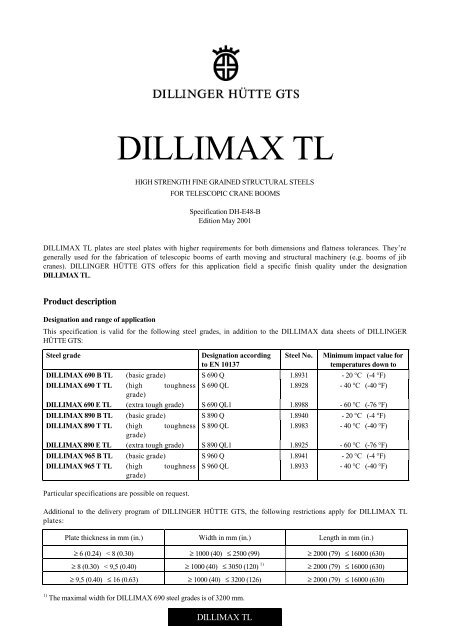 Dillimax tl-e- 05-01 - Dillinger Hütte GTS