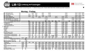 LM-13 Limburg Fussingen Montag - Freitag