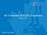 An Overview of KUDU Industries - DMITRE