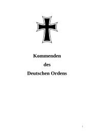 Kommenden des Deutschen Ordens - Damian Hungs