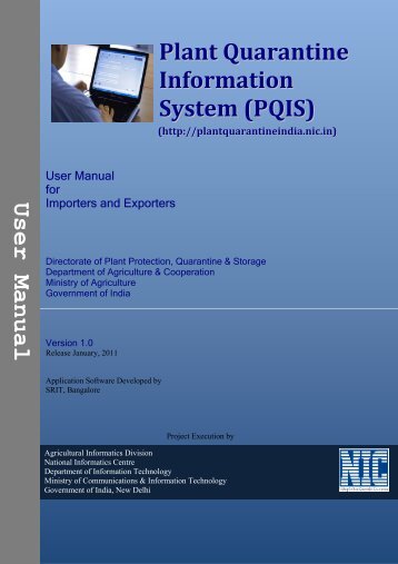 Operational Guidelines for Exporters and Importers - PQIS