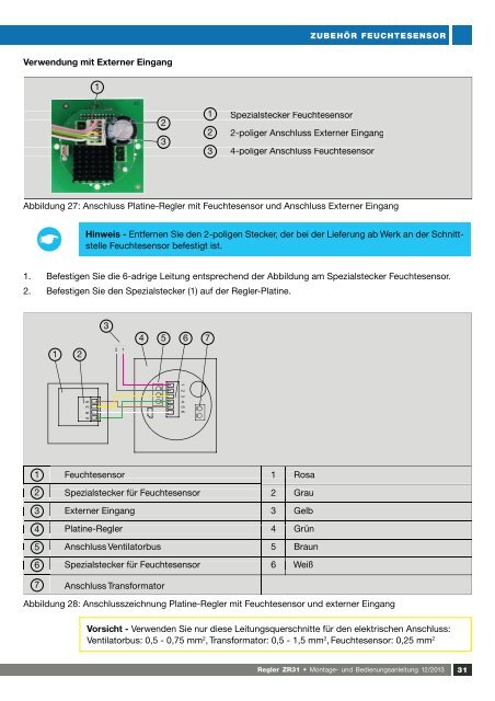 Montage- und Bedienungsanleitung Regler ZR31 - inVENTer
