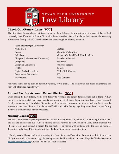 TTU Faculty - Texas Tech University School of Law