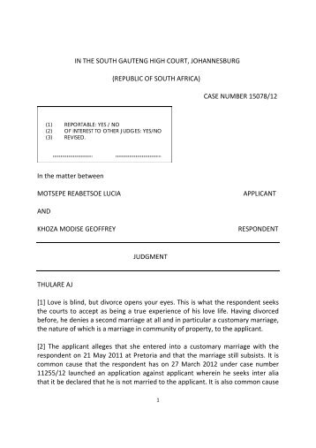 Motsepe v Khoza customary marriage and child[3]