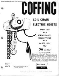 t CHAIN CTRIC HO I - Coffing Hoists, Coffing Hoist Parts