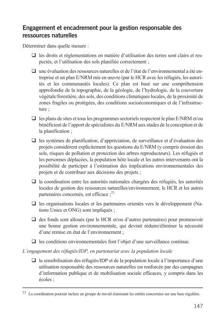 Directives pour mission d'Ã©valuation conjointe HCR/PAM