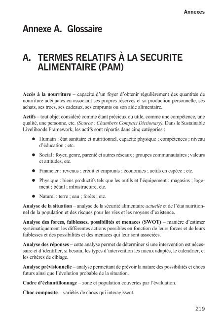 Directives pour mission d'Ã©valuation conjointe HCR/PAM