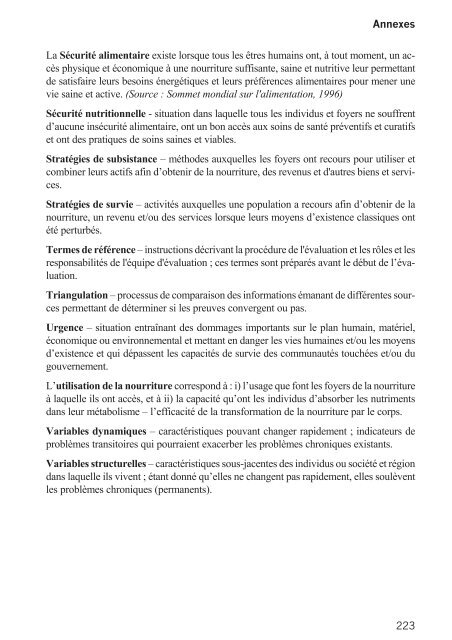 Directives pour mission d'Ã©valuation conjointe HCR/PAM