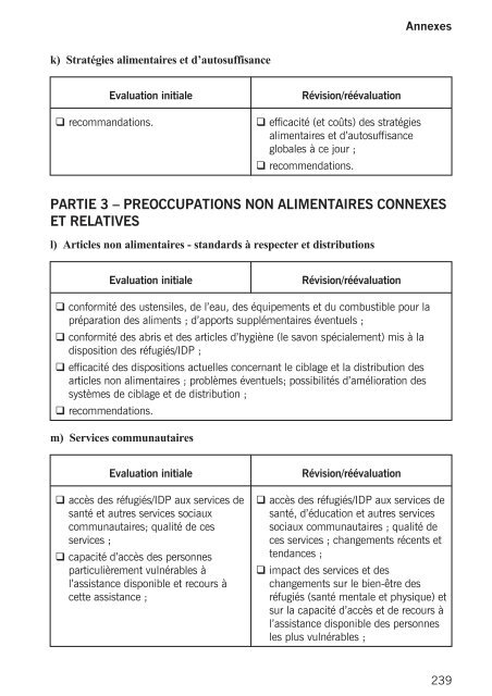 Directives pour mission d'Ã©valuation conjointe HCR/PAM