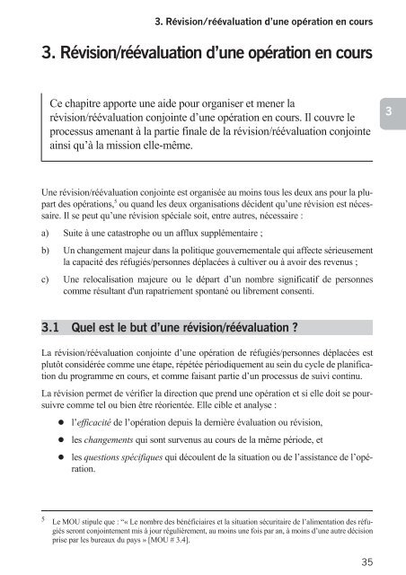 Directives pour mission d'Ã©valuation conjointe HCR/PAM