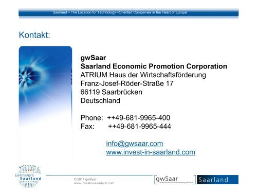 gwSaar Saarland Economic Promotion Corporation