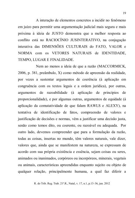 Revista do Tribunal Regional do Trabalho - 21Âª RegiÃ£o - RN