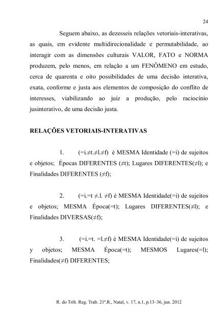 Revista do Tribunal Regional do Trabalho - 21Âª RegiÃ£o - RN