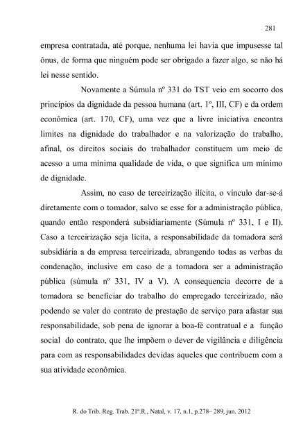 Revista do Tribunal Regional do Trabalho - 21Âª RegiÃ£o - RN