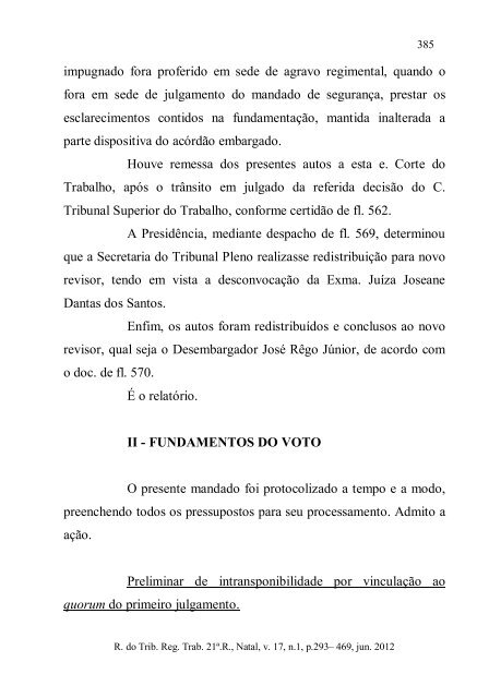 Revista do Tribunal Regional do Trabalho - 21Âª RegiÃ£o - RN