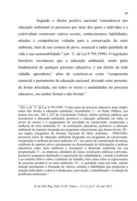 Revista do Tribunal Regional do Trabalho - 21Âª RegiÃ£o - RN